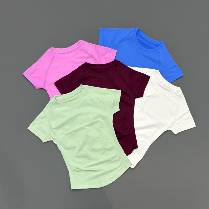 Summer Yoga Clothing - Short Sleeve Seamless Yoga Top Women