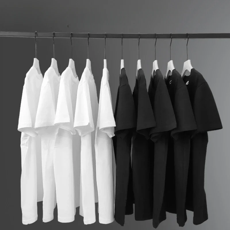 Summer Clothing Brands For Women - 180grams Cotton Solid Tshirts Mens Short