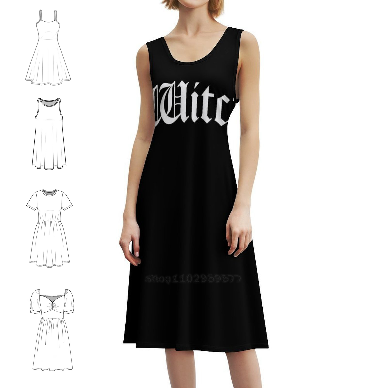 Summer Vacation Clothing Women - Witch Bohemian Sleeveless Dress Multi-Print Beach