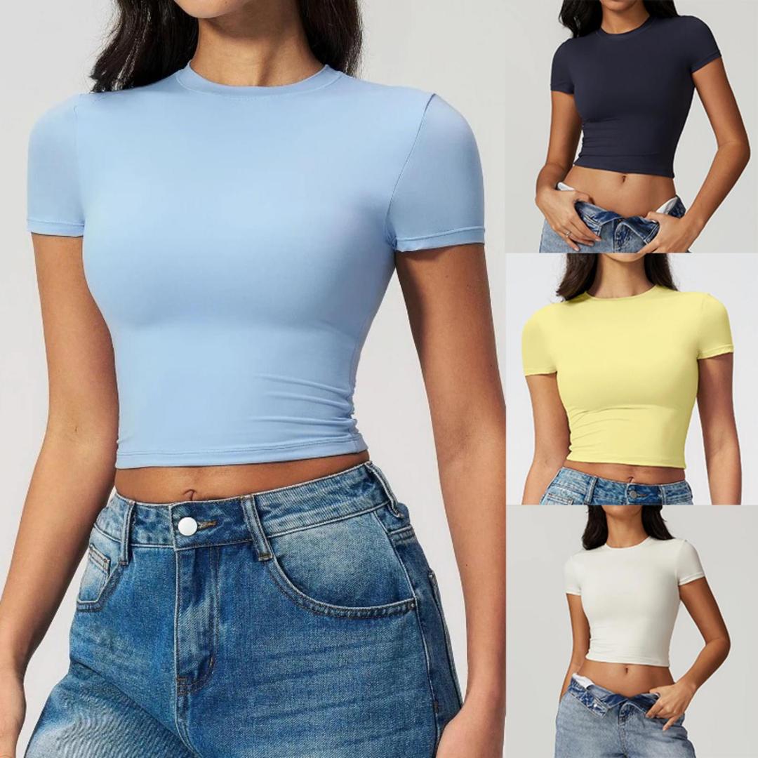 Summer Yoga Clothing - A Women's Tight Fitting Sports T-shirt