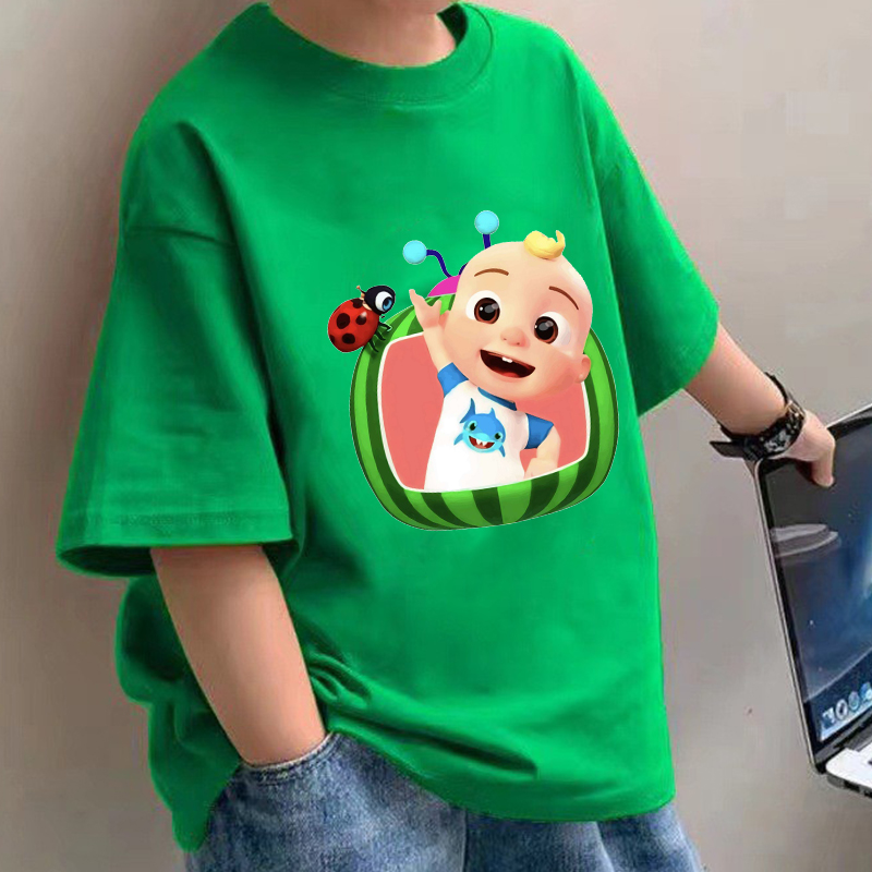 Summer Clothing Cartoon - Cocomelons Baby T-Shirts Anime Cotton Short
