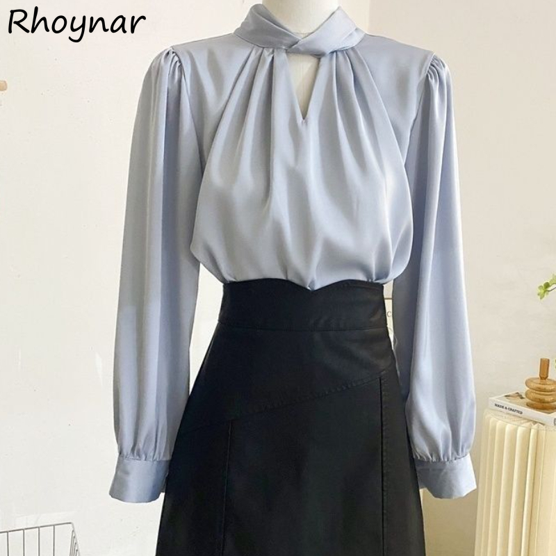 Summer Clothing Aesthetic - Blouses Women Long Sleeve Temper Office