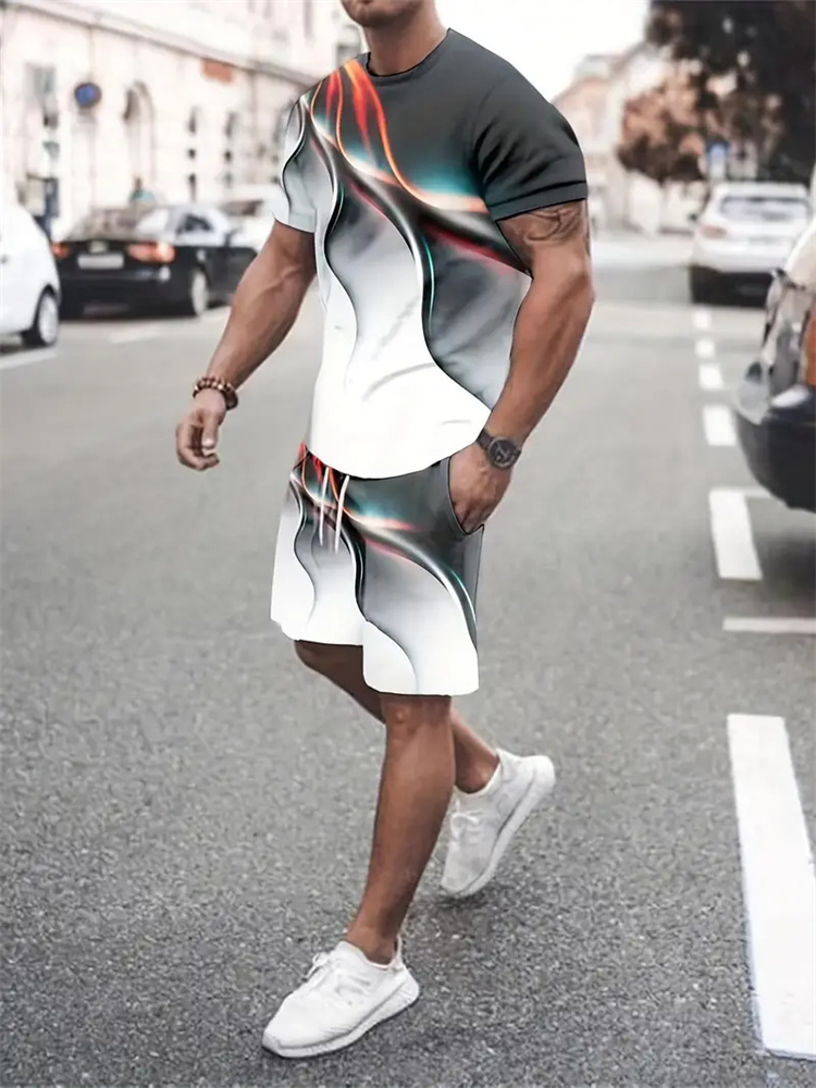 Men Women Gradient Texture T-s - Summer Clothing Styles For Women 评论和价格