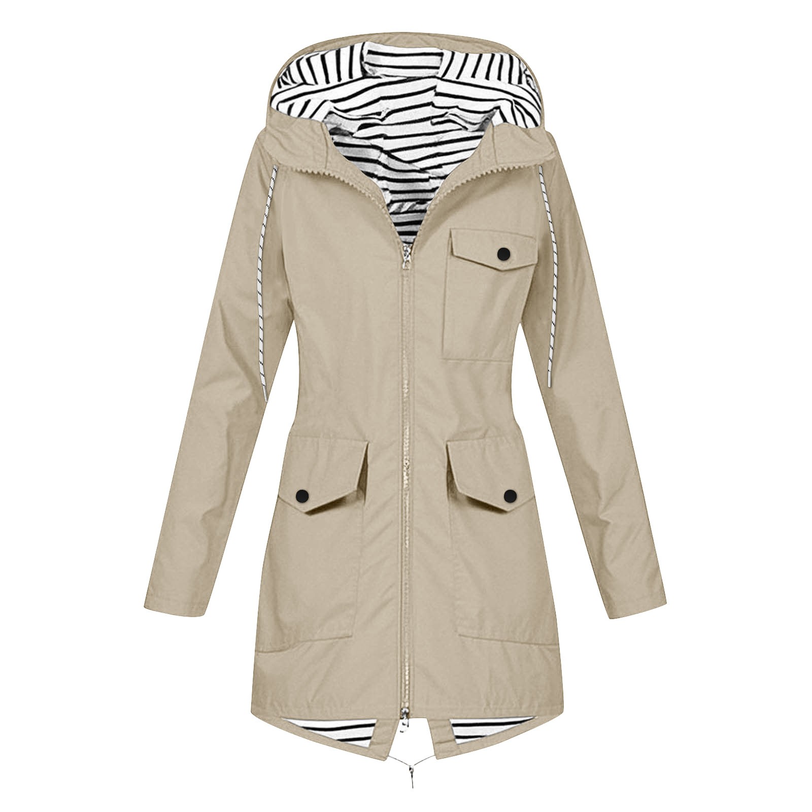 Women's Zip-up Hooded Jacket O - Summer Rain Clothing 评论和价格