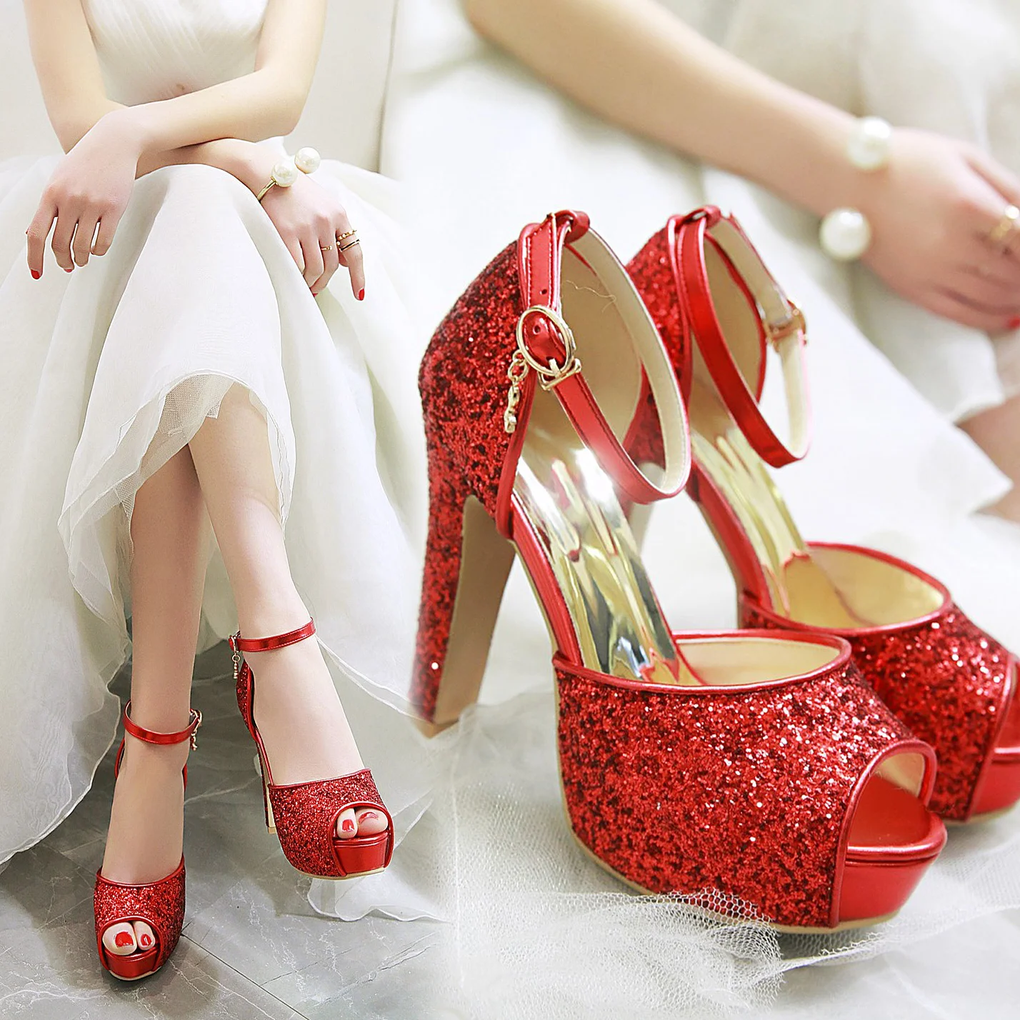 Silver Summer Women High Heel  - Summer Closet 评论和价格