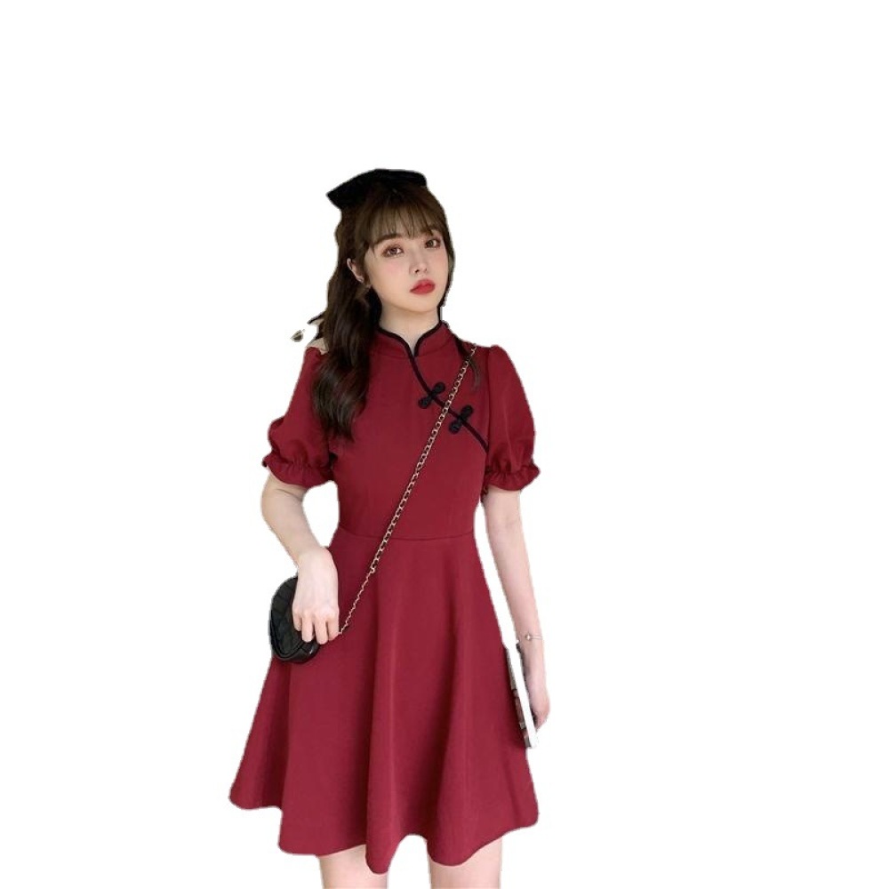 Summer Retro Cheongsam Dress W - Summer Clothing In French 评论和价格