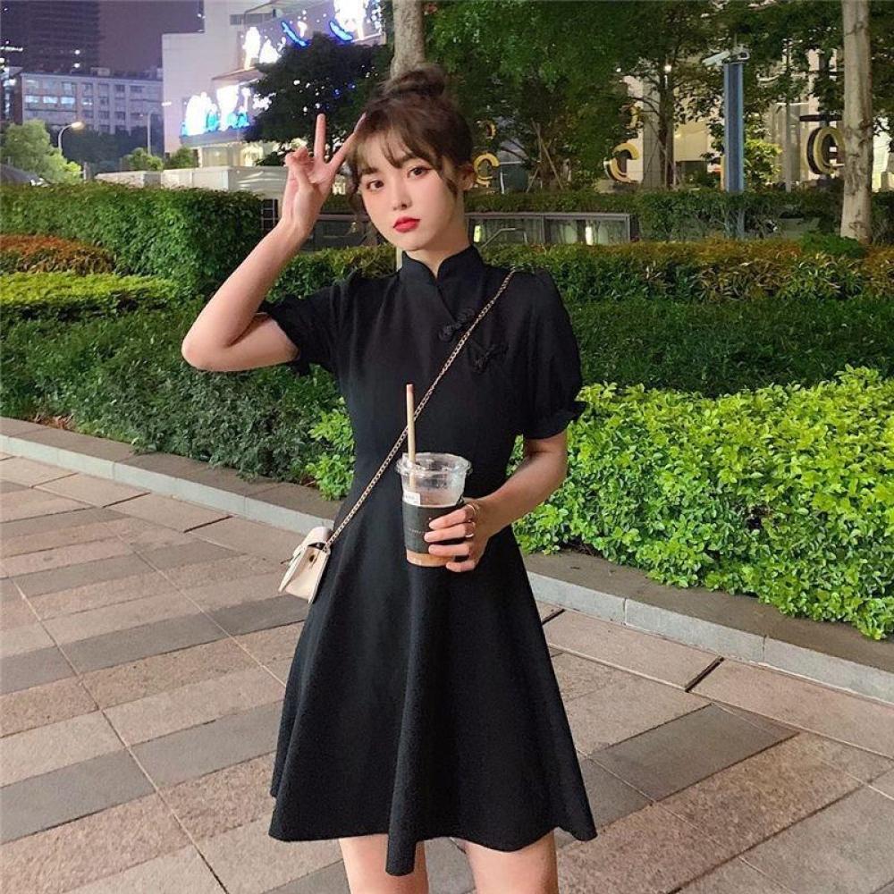 Summer Retro Cheongsam Dress W - Summer Clothing In French 评论和价格