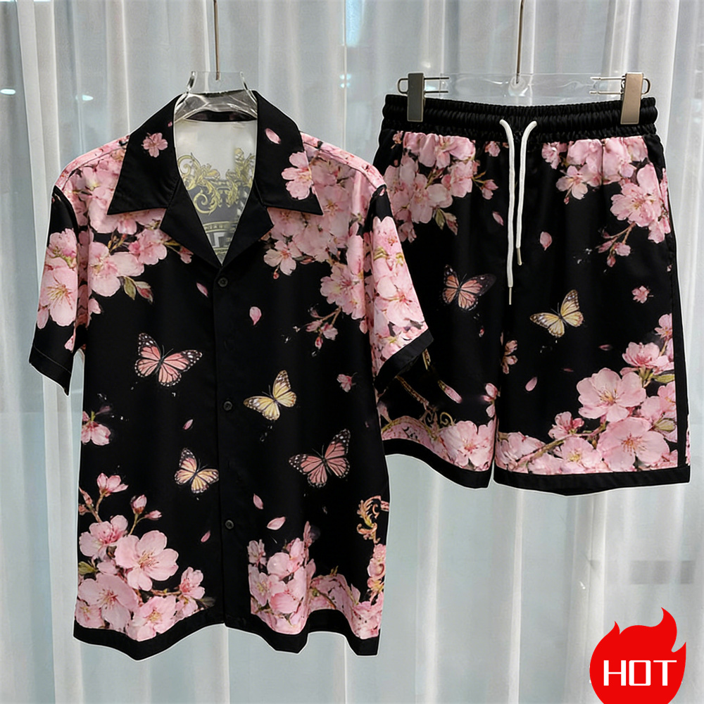 Digital printed men's set fash - Summer Clothing Trends 评论和价格