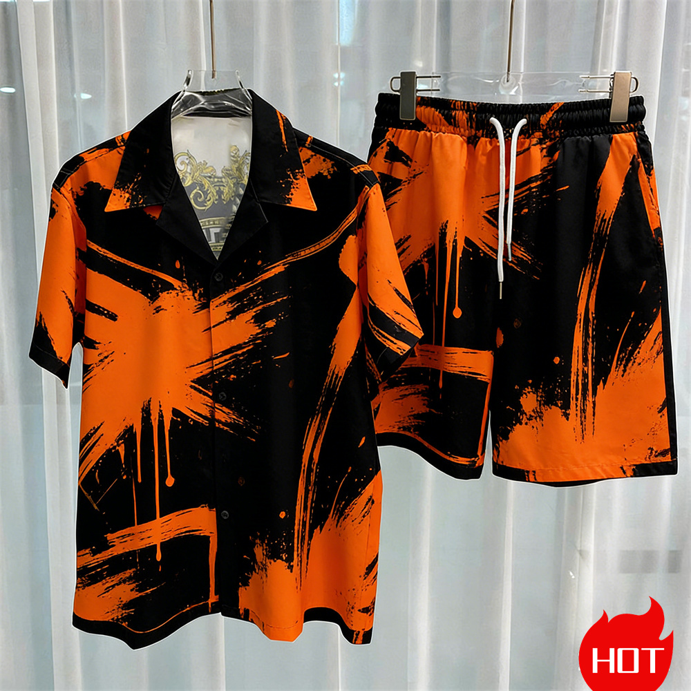 Digital printed men's set fash - Summer Clothing Trends 评论和价格