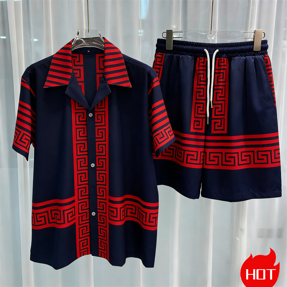 Digital printed men's set fash - Summer Clothing Trends 评论和价格