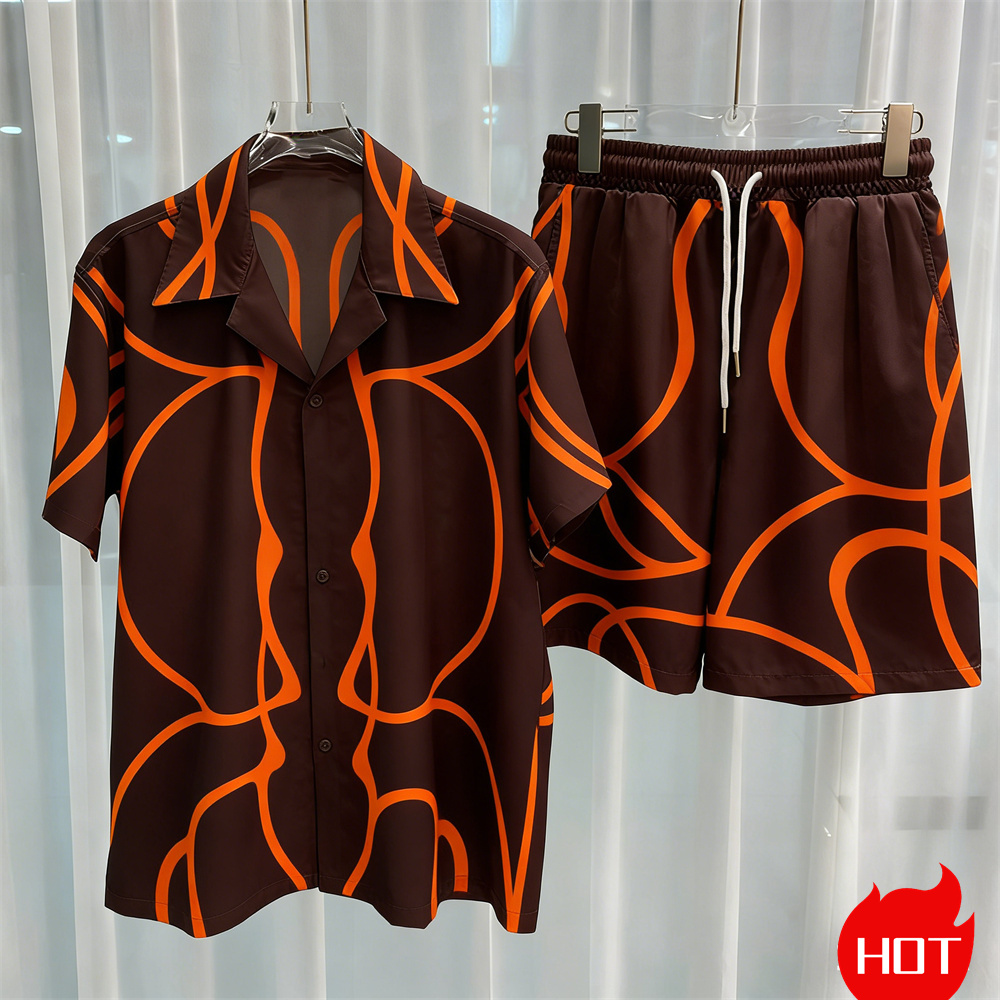 Digital printed men's set fash - Summer Clothing Trends 评论和价格