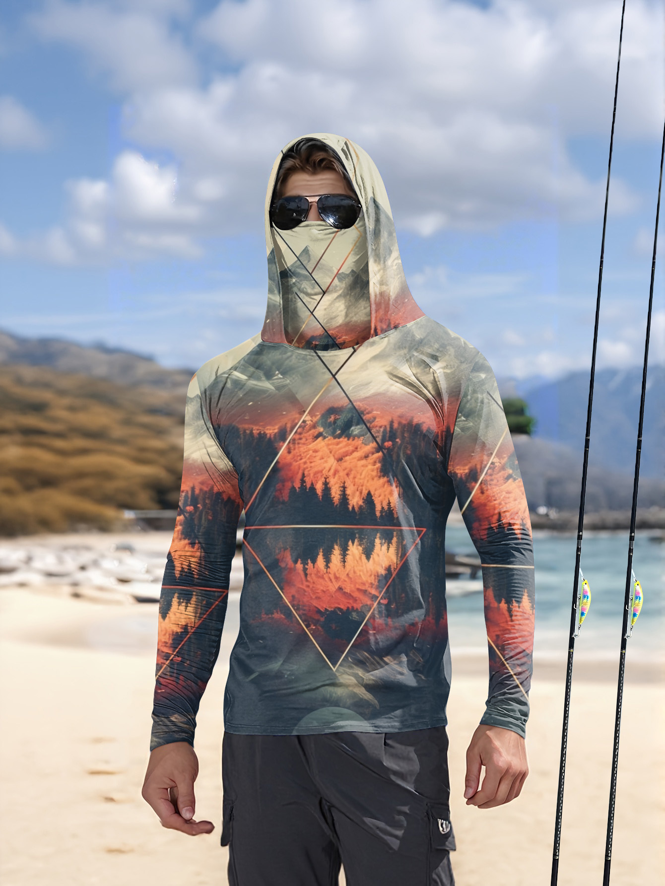 Outdoor Men's Fishing Hoodie B - Summer Clothing Trends 评论和价格