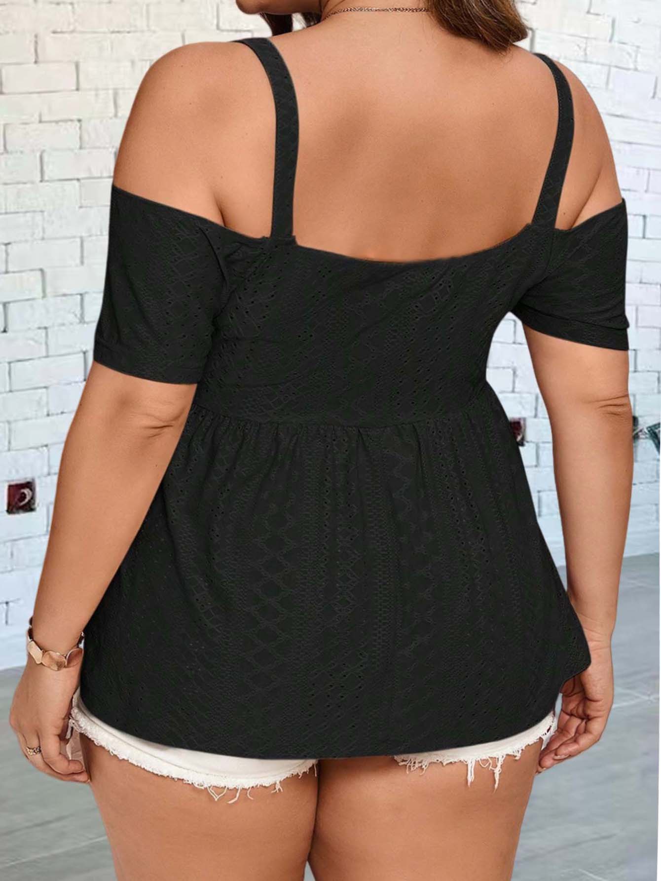 Elegant off-shoulder vest suit - Summer Clothing Plus 评论和价格
