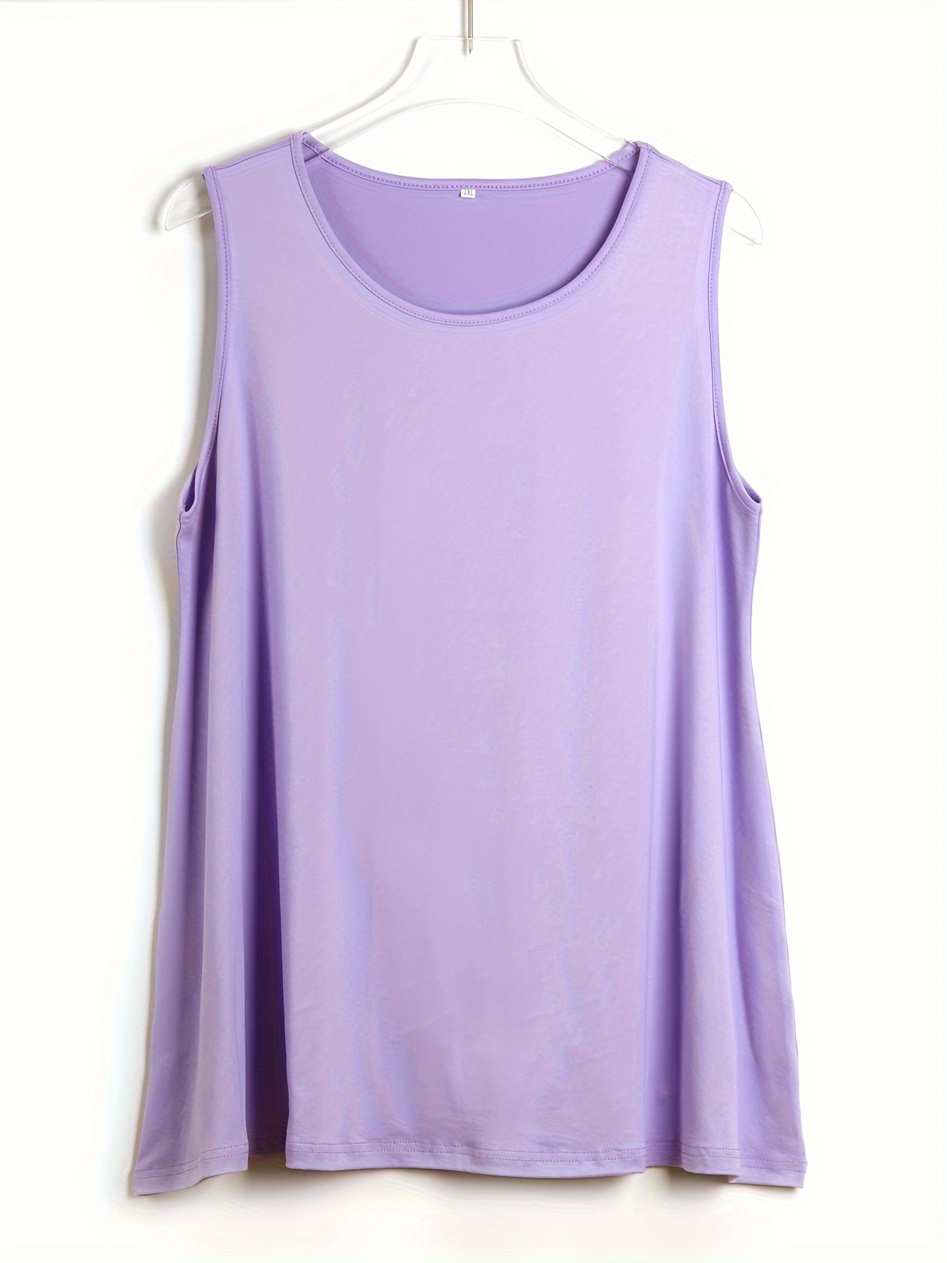 Plus Size Simple Solid Tank To - Summer Clothing Plus 评论和价格