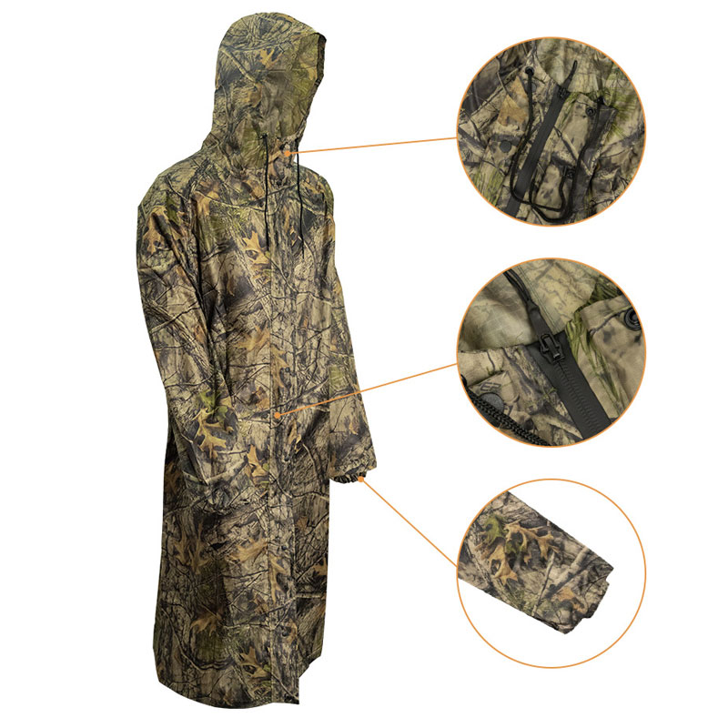Camouflage Long Raincoat for M - Summer Rain Clothing 评论和价格