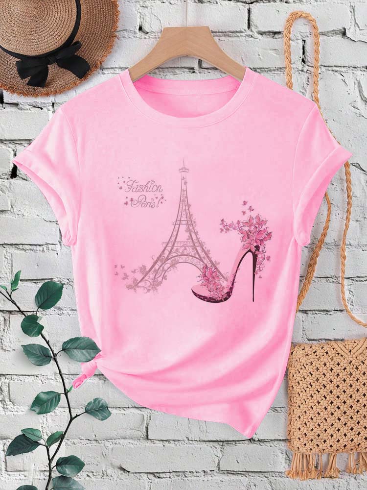 Fashion Paris Eiffel Tower Pri - Summer Clothing In Paris 评论和价格