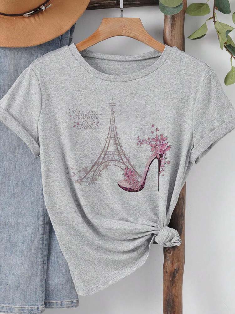 Fashion Paris Eiffel Tower Pri - Summer Clothing In Paris 评论和价格