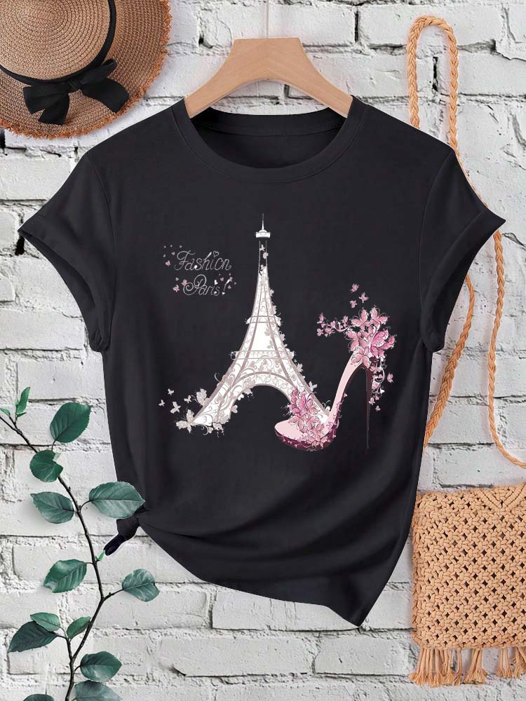 Fashion Paris Eiffel Tower Pri - Summer Clothing In Paris 评论和价格
