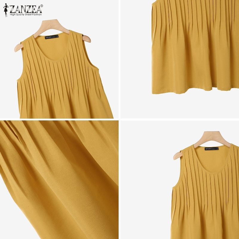 ZANZEA Plus Size 5XL Woman Pin - Summer Clothing Plus 评论和价格