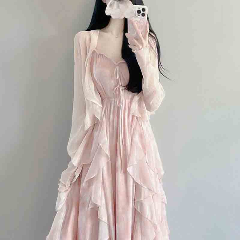 Spring Autumn New Sweet Girls  - Summer Clothing Aesthetic 评论和价格