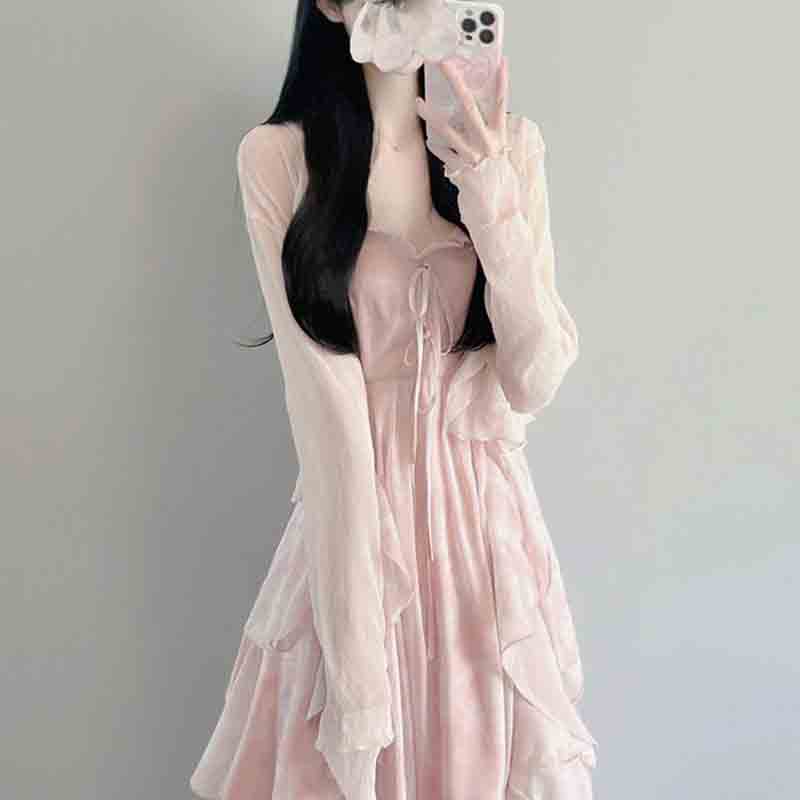 Spring Autumn New Sweet Girls  - Summer Clothing Aesthetic 评论和价格