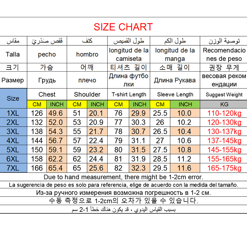 Men's Plus Size T-shirt 5XL 6X - Summer Clothing Plus 评论和价格