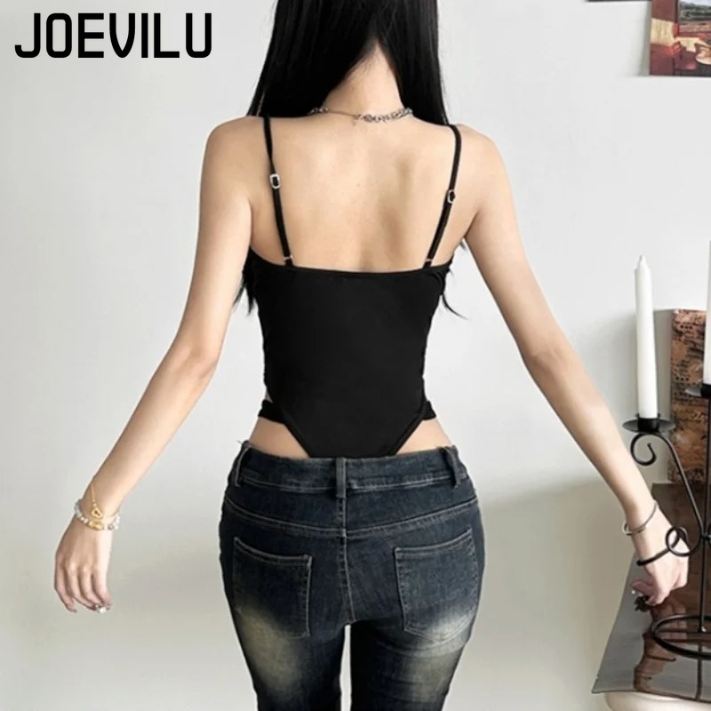 Y2K Black Bodysuit Women Hollo - Summer Clothing Aesthetic 评论和价格