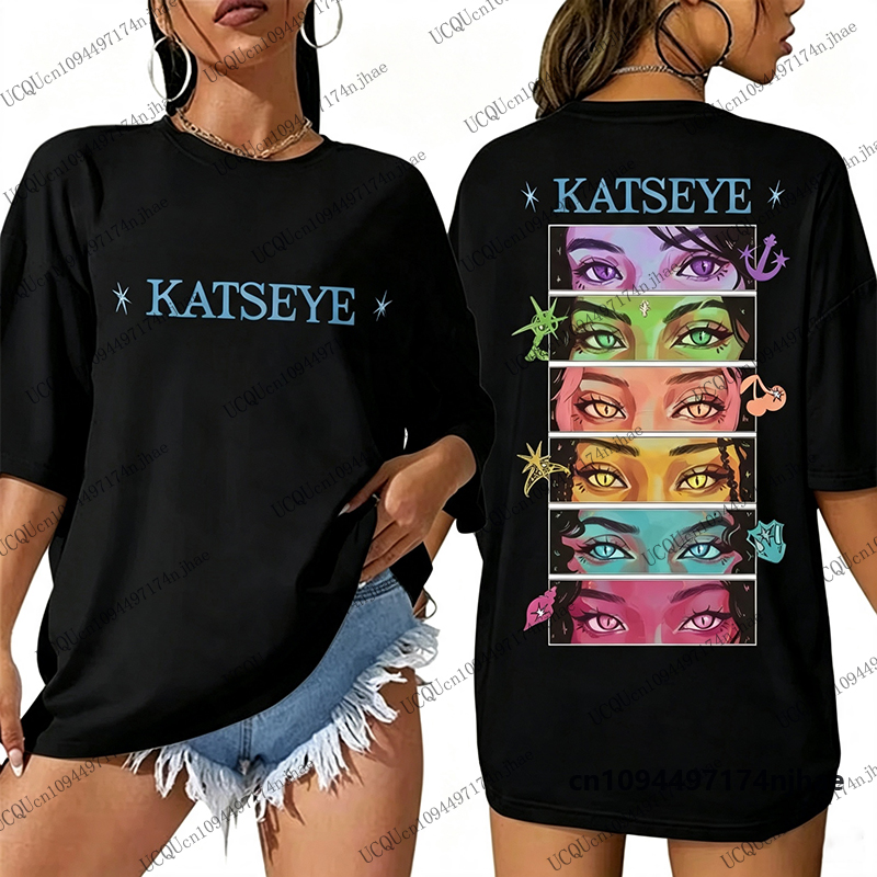 2026 Kpop Katseye Eyes Graphic - Summer Clothing Aesthetic 评论和价格