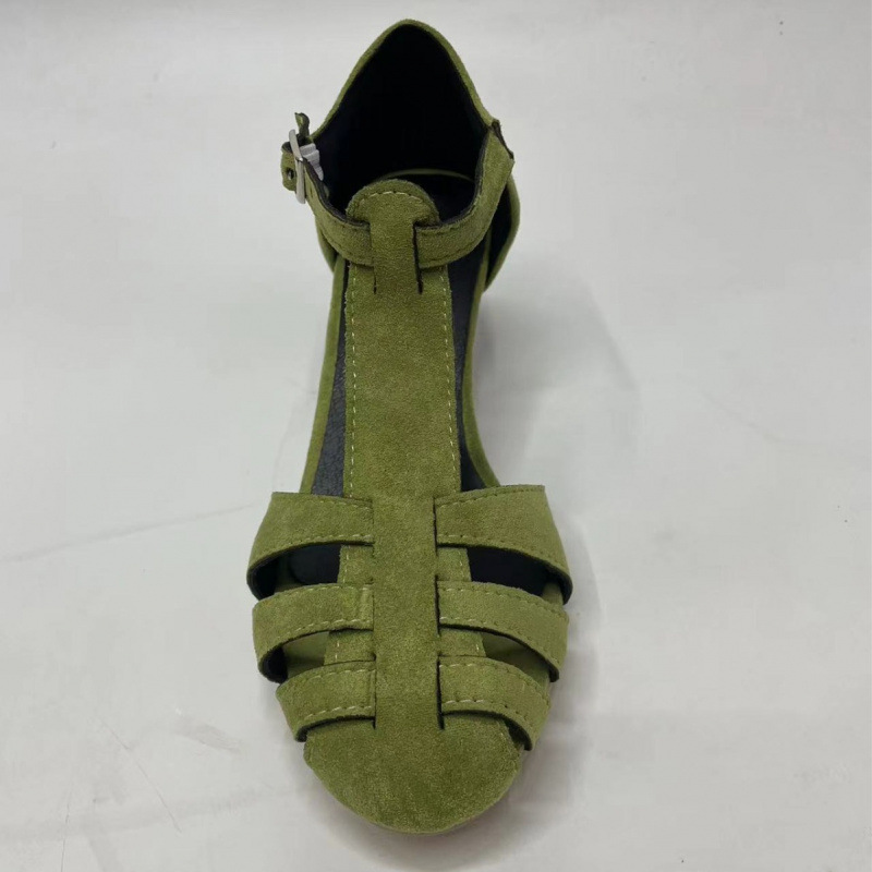 Women's Green Suede Kitten Hee - Summer Clothing On Sale 评论和价格