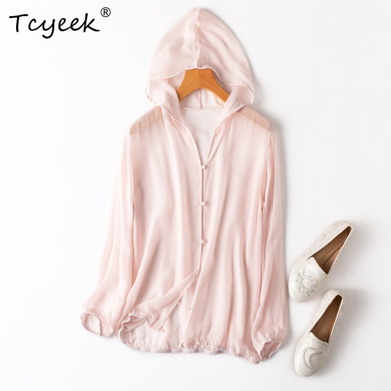 Tcyeek 100% Real Mulberry Silk - Summer Clothing Women 评论和价格