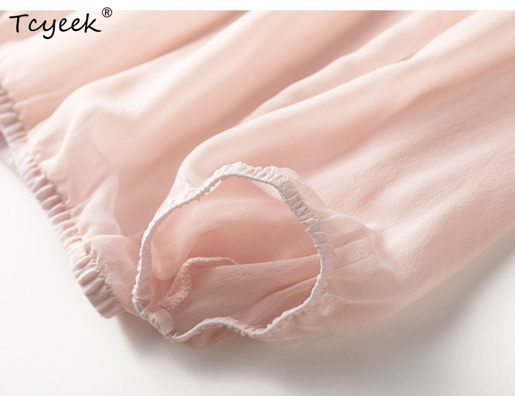Tcyeek 100% Real Mulberry Silk - Summer Clothing Women 评论和价格