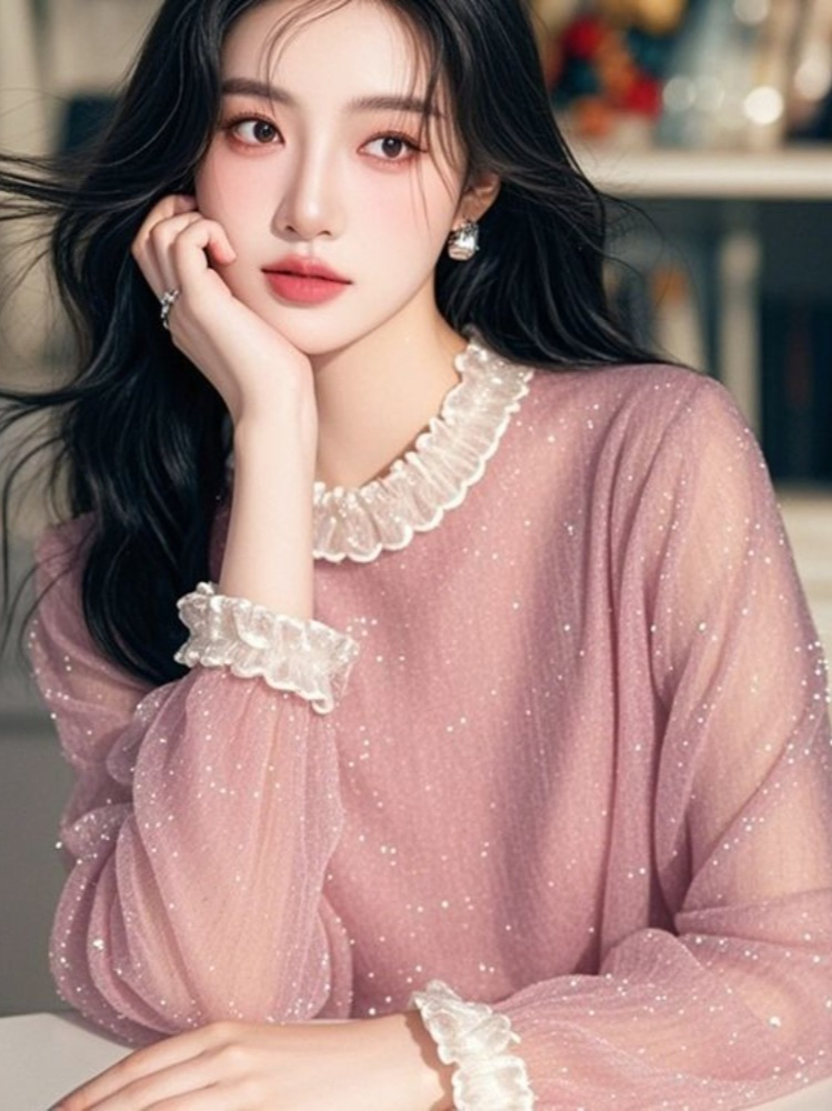 French Sweet Blouses Ruffles P - Summer Clothing In French 评论和价格