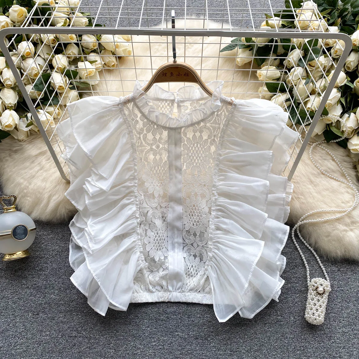 Vintage Elegant  Lace Petal Sl - Summer Clothing In French 评论和价格