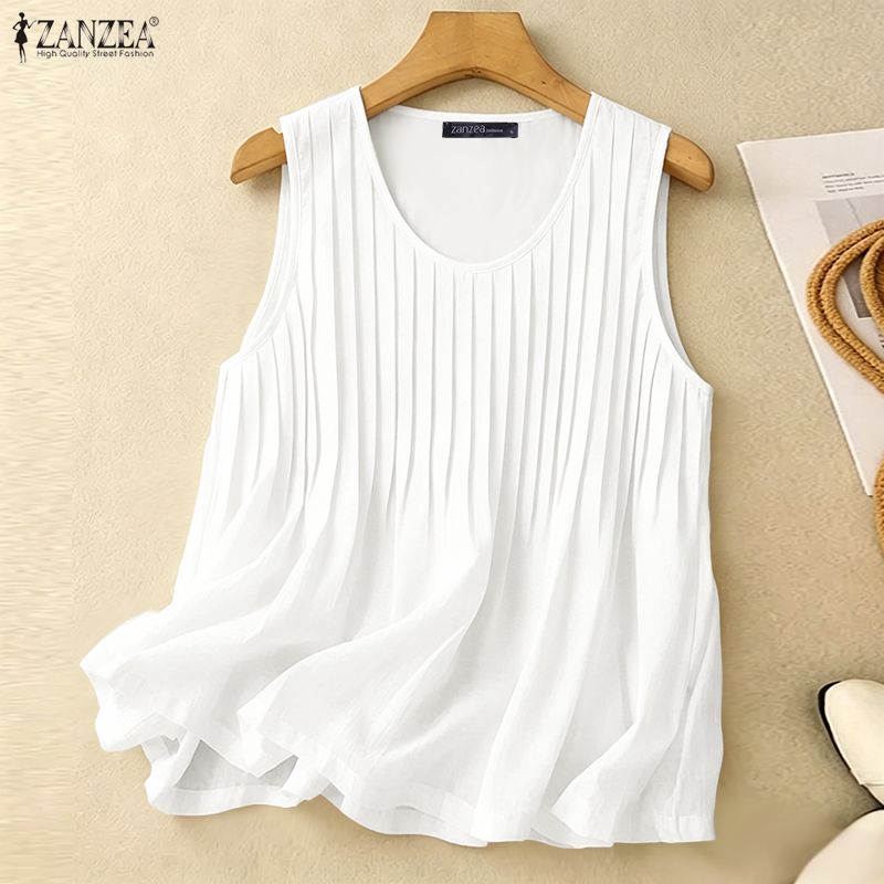 ZANZEA Woman Summer Pintuck Ta - Summer Clothing Plus 评论和价格