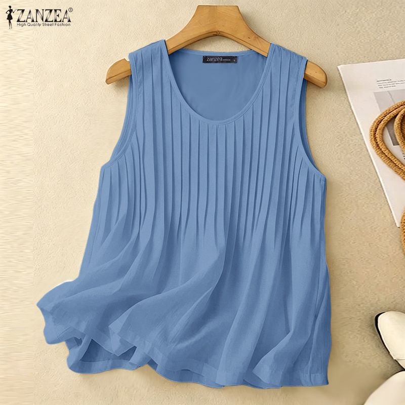 ZANZEA Woman Summer Pintuck Ta - Summer Clothing Plus 评论和价格