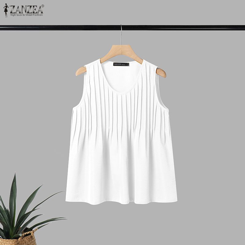 ZANZEA Woman Summer Pintuck Ta - Summer Clothing Plus 评论和价格