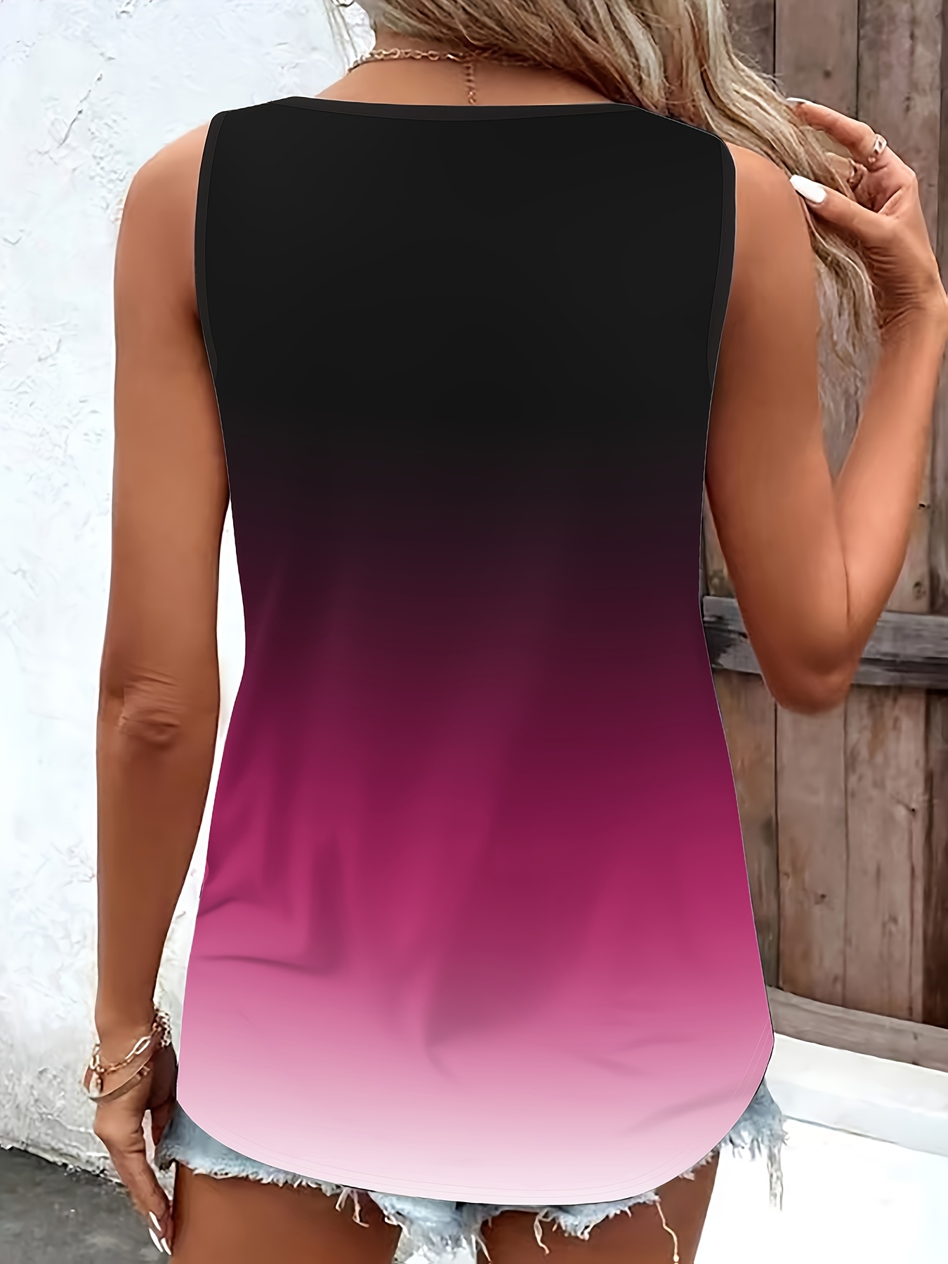 Plus Size Women's Gradient Tan - Summer Upf Clothing 评论和价格