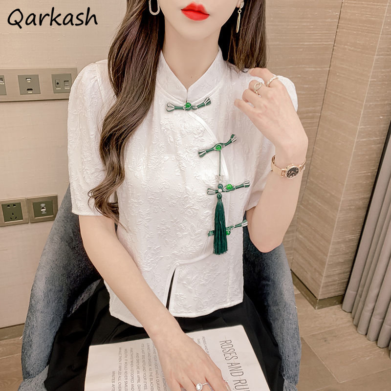 Vintage Blouses Women Fashion  - Summer Clothing Aesthetic 评论和价格