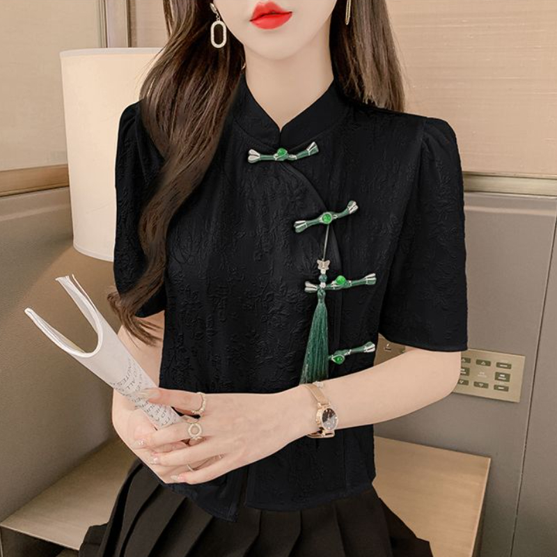 Vintage Blouses Women Fashion  - Summer Clothing Aesthetic 评论和价格