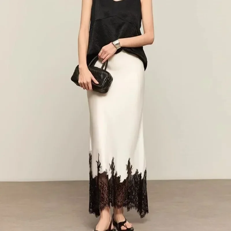 Fairy Lace-Trim Midi Skirt Hig - Summer Clothing Trends 2025 评论和价格