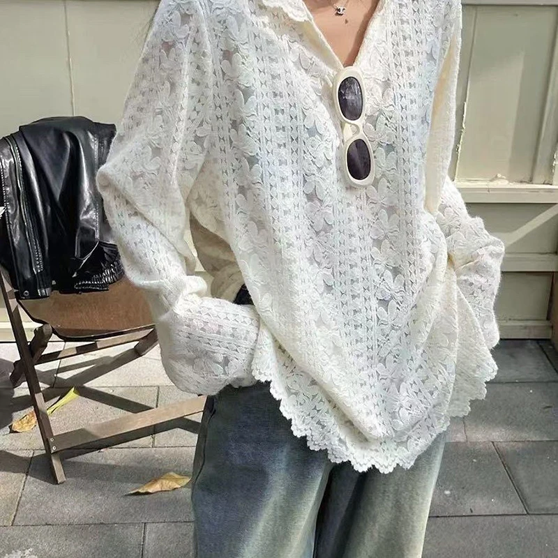 Y2K Lace Hooded Shirts Women S - Summer Clothing Aesthetic 评论和价格