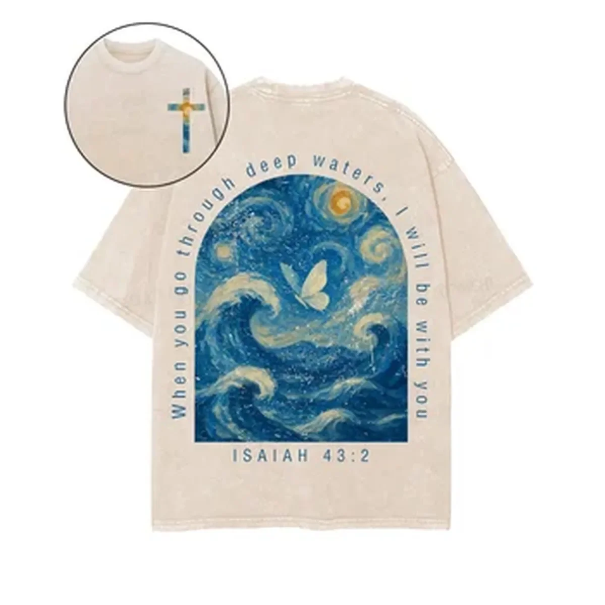 Butterfly Art Printed T-shirt  - Summer Clothing Italy 评论和价格