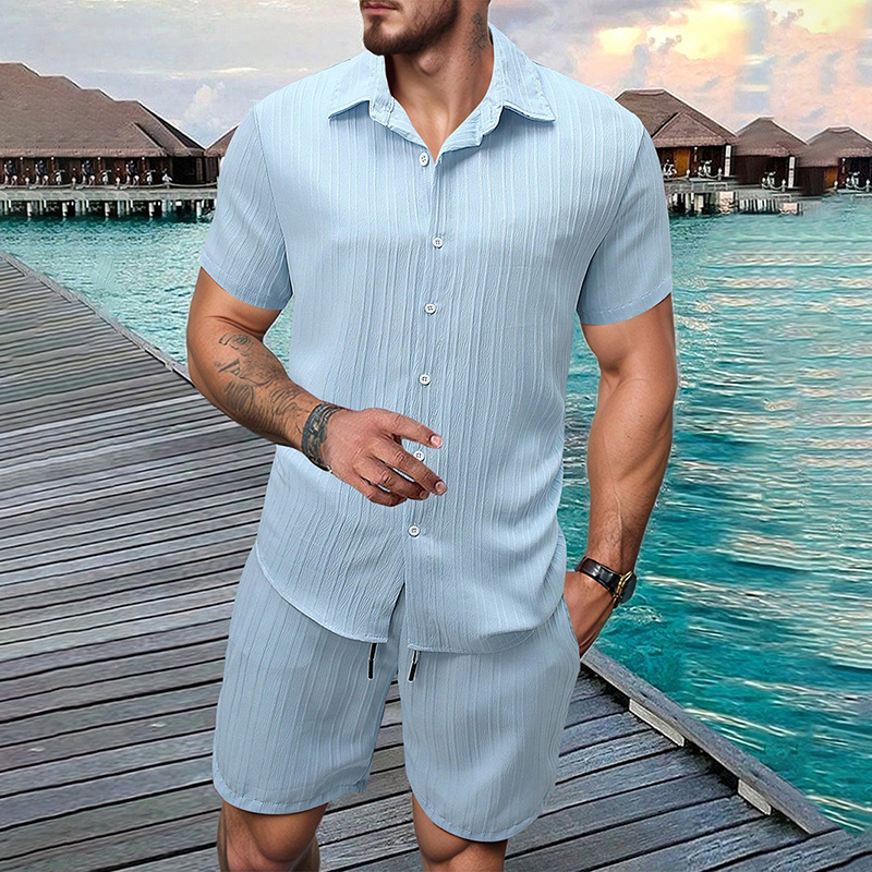 2026 New Men Vertical Wrinkle  - Summer Clothing Trends 评论和价格
