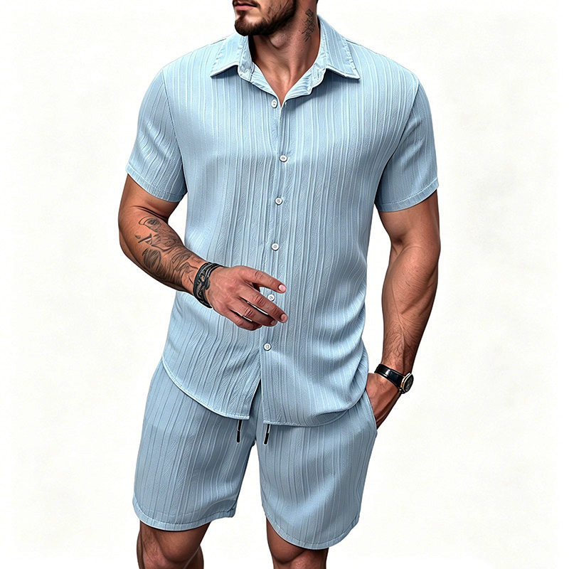 2026 New Men Vertical Wrinkle  - Summer Clothing Trends 评论和价格