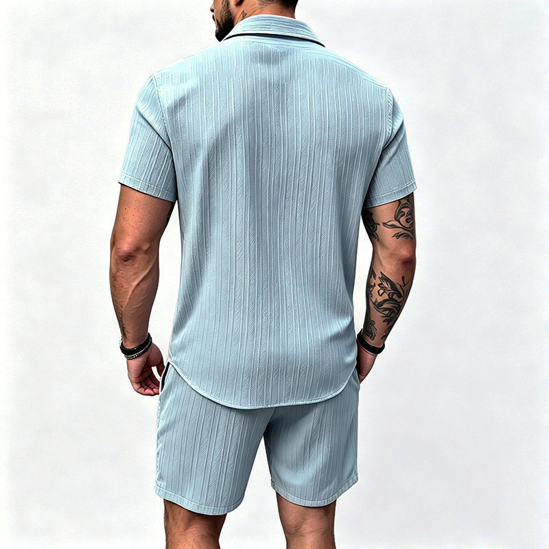 2026 New Men Vertical Wrinkle  - Summer Clothing Trends 评论和价格