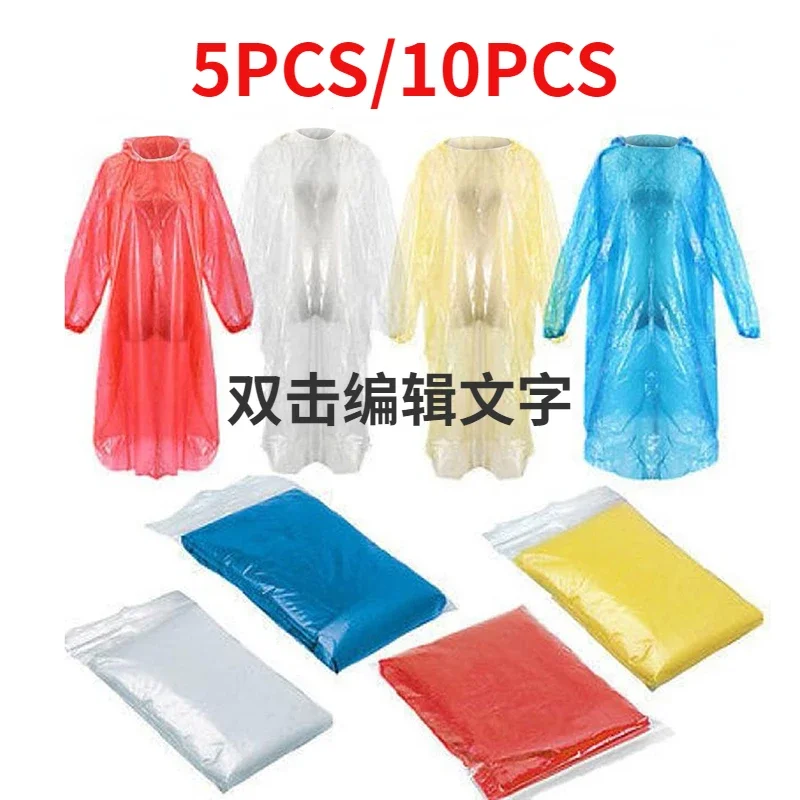 5/10PC Disposable Raincoat Adu - Summer Rain Clothing 评论和价格