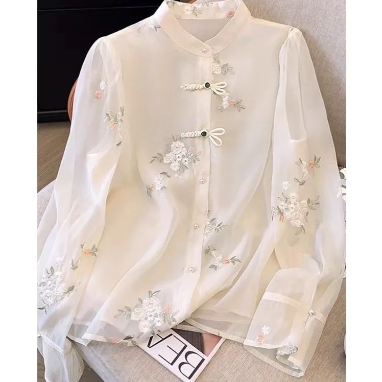 Long Sleeve Shirts Womens Chif - Summer Clothing Holiday 评论和价格