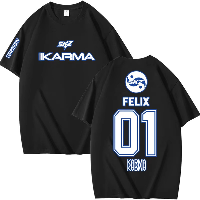 Popular Kpop KARMA Short Sleev - Summer Clothing Aesthetic 评论和价格