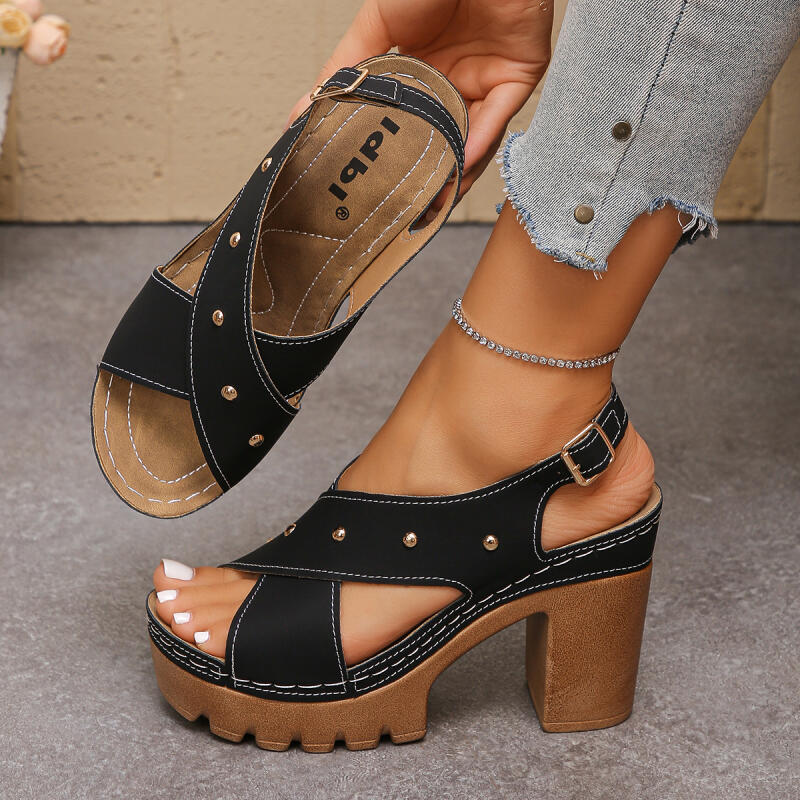 Vintage Super High Heel Cross  - Summer Clothing On Sale 评论和价格
